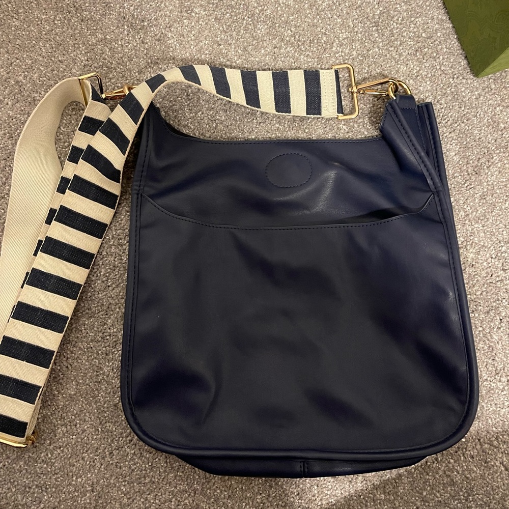Ah-dorned Navy crossbody